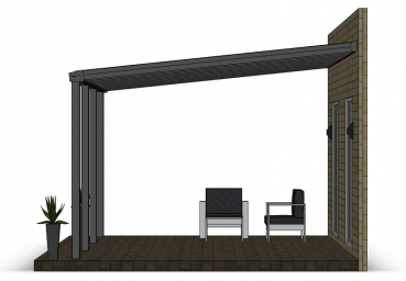 Preview: Überdachung mit VSG 8,76 mm klar, 9 x 4 m